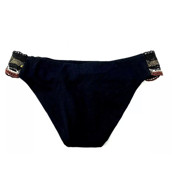 Becca Black Mesh Side Bikini Bottom - Picture 2 of 2